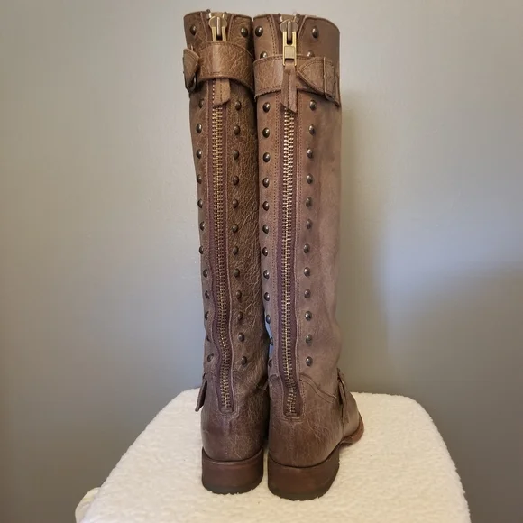 Johnny Ringo tall brown leather boots Size 7